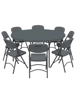 Set: Tisch Planet 180 ZOWN + 8&times; Stuhl Norman ZOWN