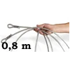 1. Kunststoffummantelte Stahlseil 0,8 m